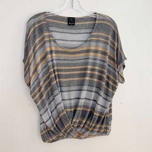 Ella Moss | Faux Wrap Striped Blouse Size XS